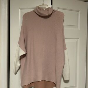 Elegant Pink and White Women's Sweater